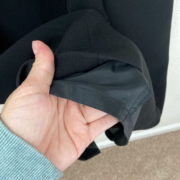 Rickie Freeman for Teri Jon Bow Tie Ruffle Front Black Dress size 6 - Picture 5 of 8